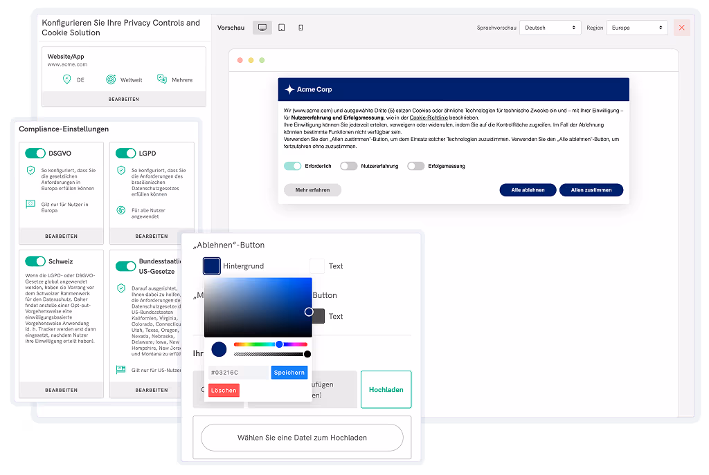 Privacy Controls and Cookie Solution