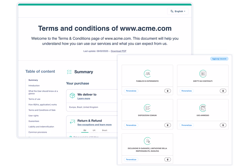 Terms and conditions